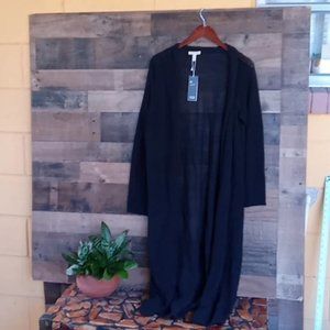 NEW Eileen Fisher Long Open Knit Cardigan Duster